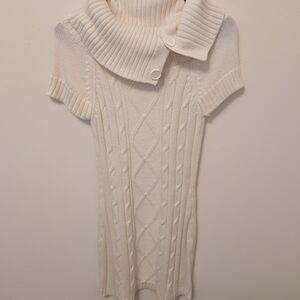 Pink Rose Cream Cowl Neck Sweater